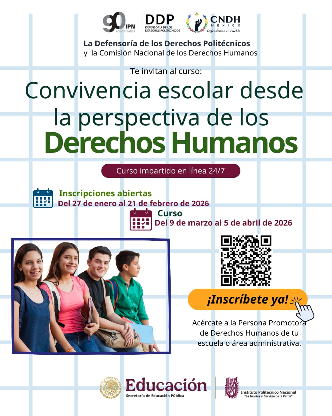 Curso Convivencia escolar desde la perspectiva de los Derechos Humanos