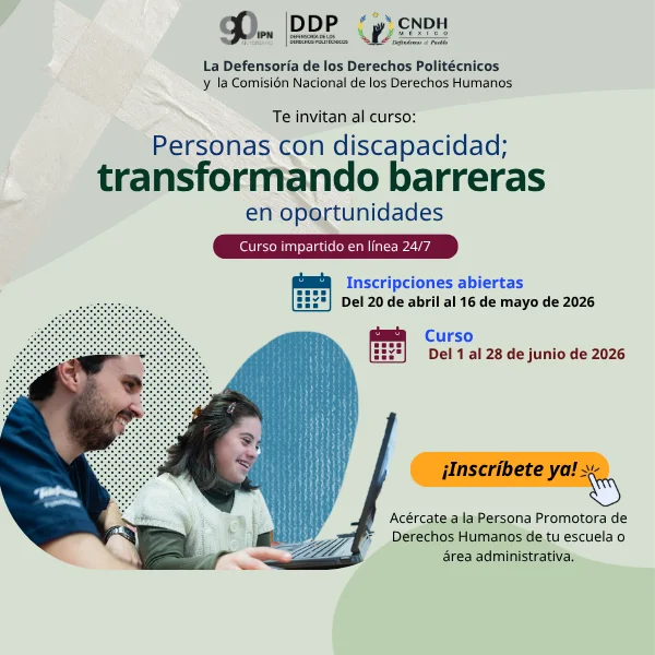 Curso Personas con discapacidad; transformando barreras en oportunidades