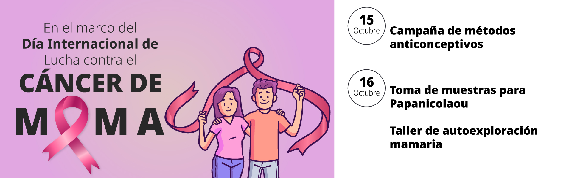 Actividades en el día Internacional de Cáncer de Mama