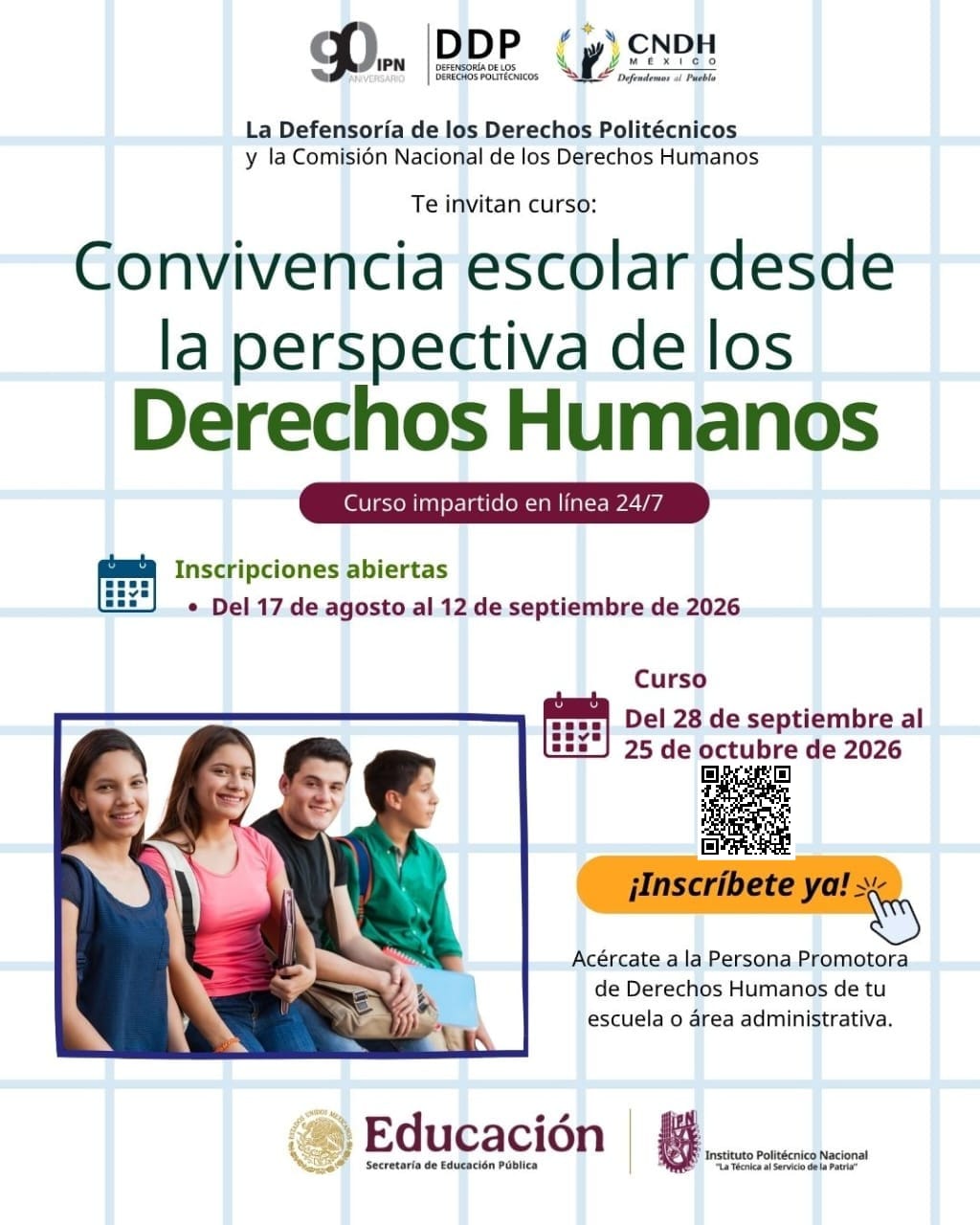 Curso Convivencia escolar desde la perspectiva de los Derechos Humanos