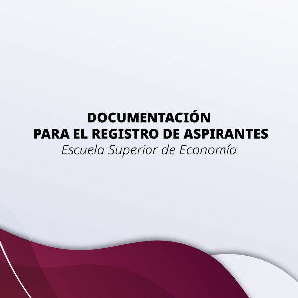 Documentación para el registro de aspirantes