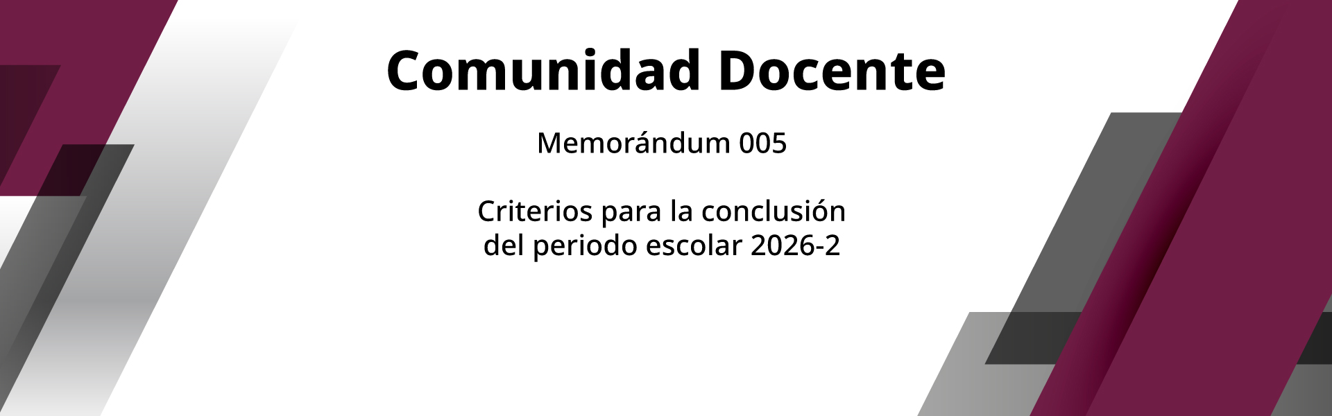 Memo 005 nuevo calendario