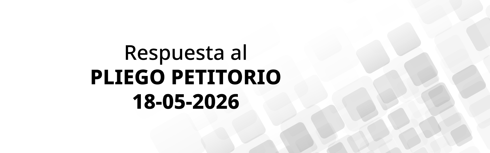 Respuesta al pliego petitorio