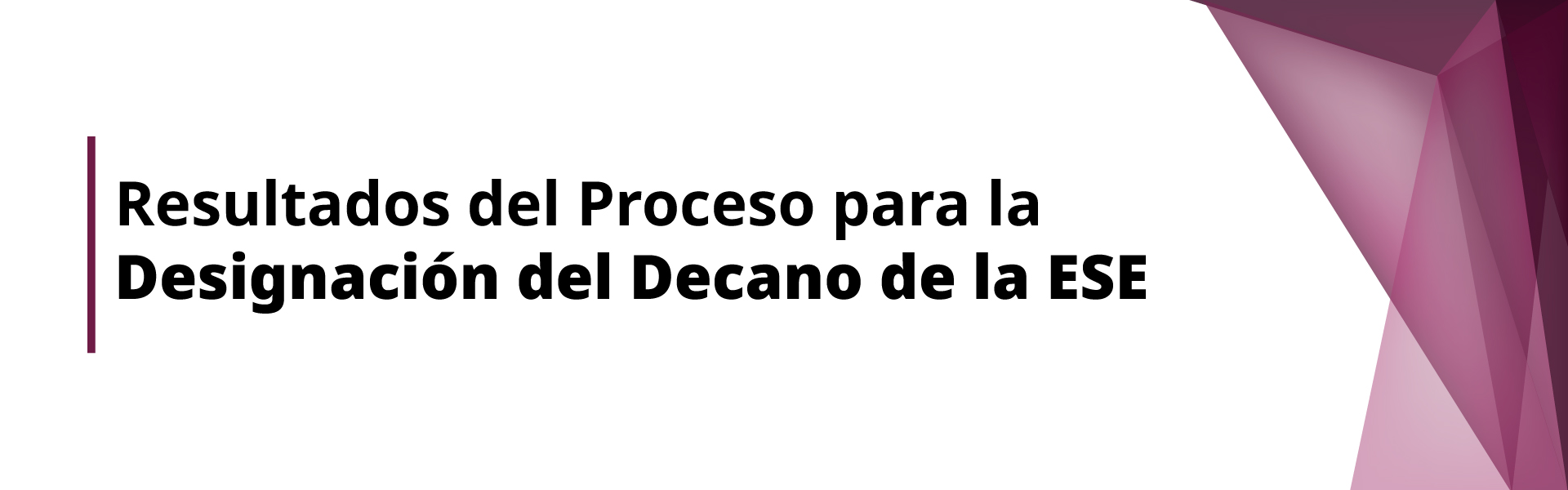 Resultados Proceso de Elección Decano